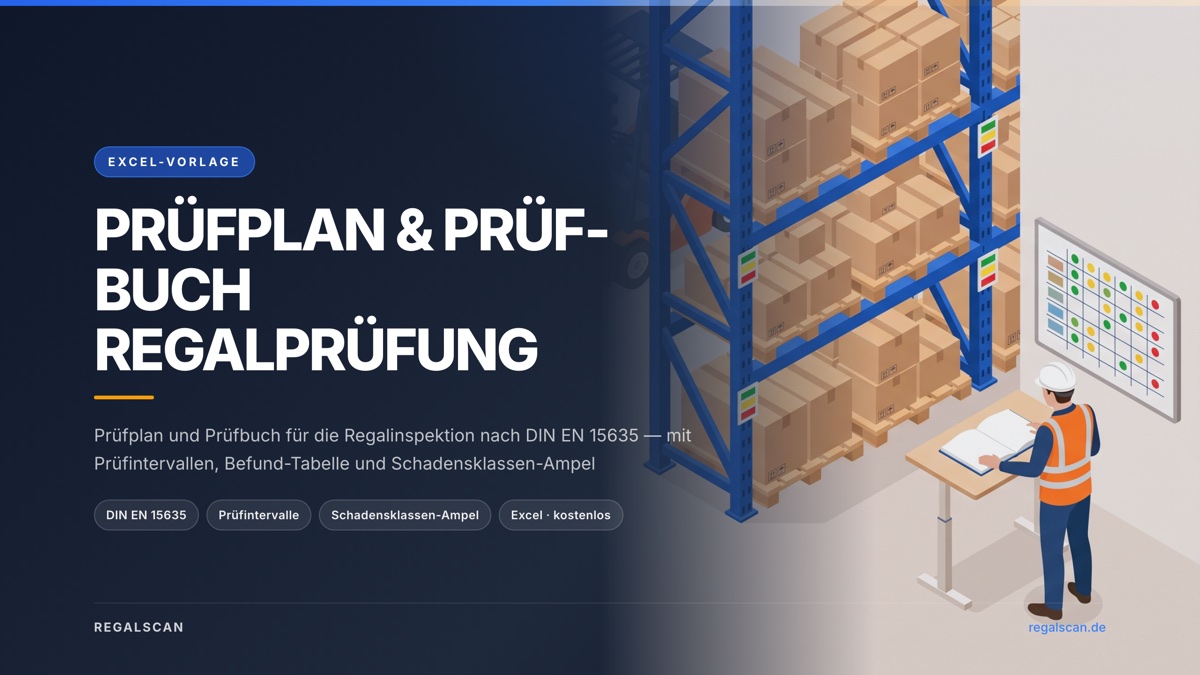 Vorschau: Prüfplan- & Prüfbuch-Vorlage Regalprüfung (Excel)